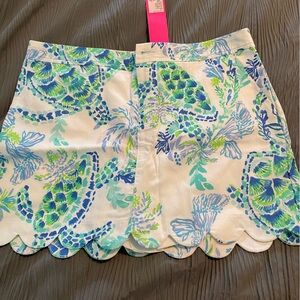 NWT, Lilly Pulitzer Colette Skort in Resort White Wild Ride print, Size 8
